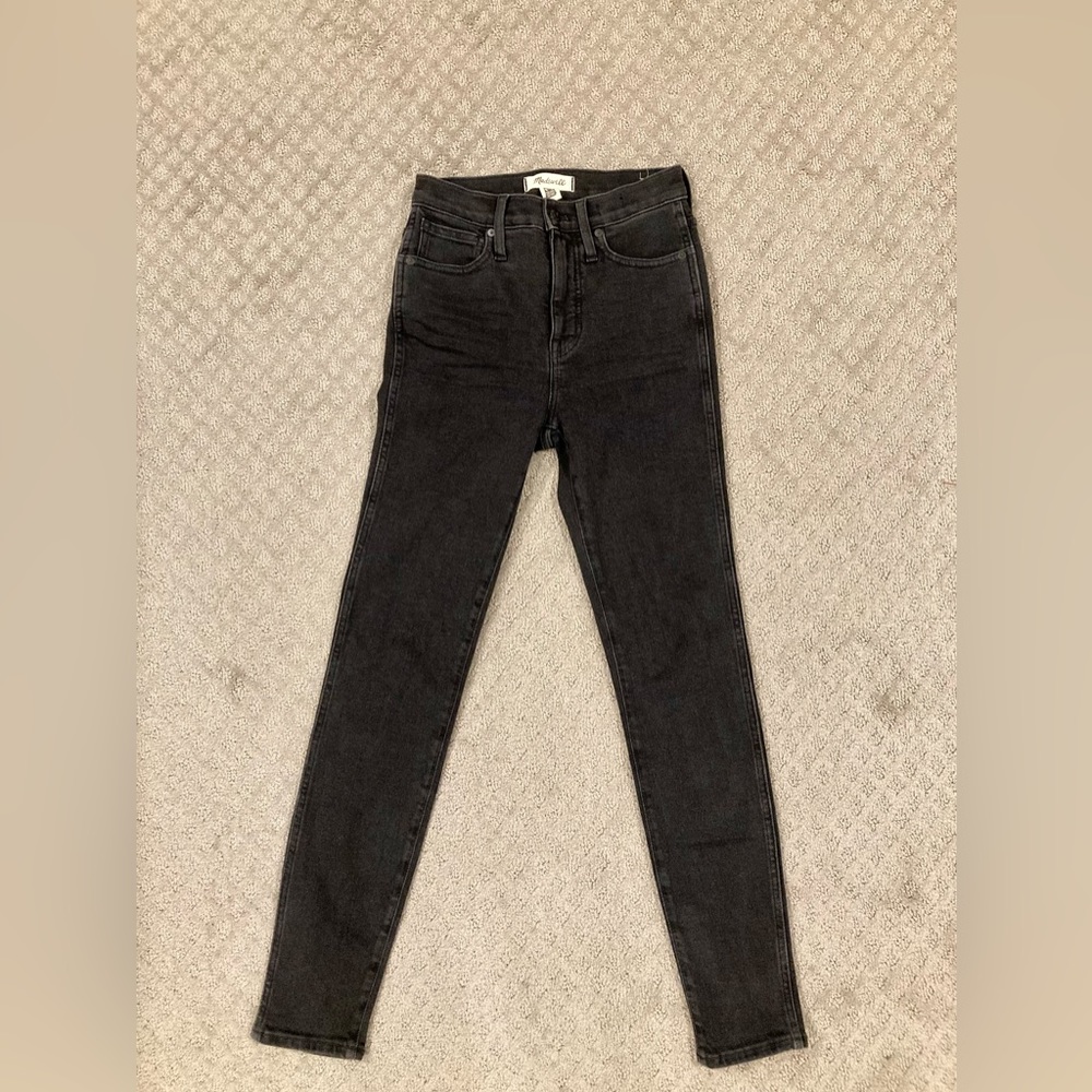 Madewell 10” High Rise Black Skinny Jean